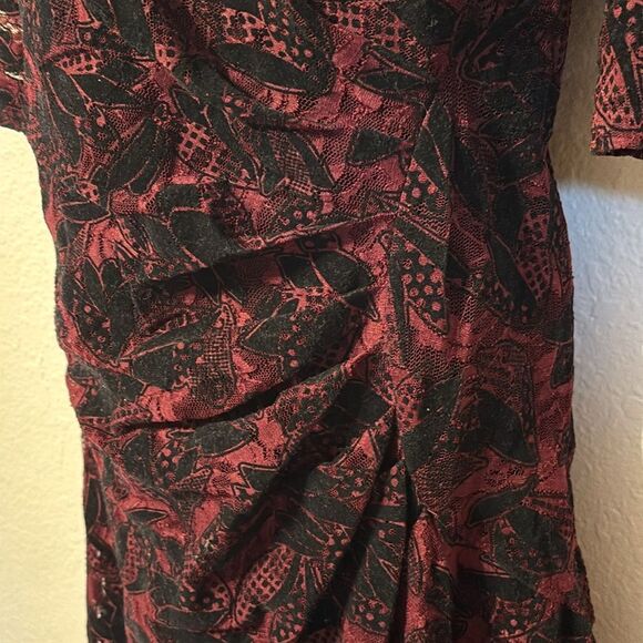 Anthropologie Maeve Ruched Sheath Dress Size 14 - Picture 6 of 7